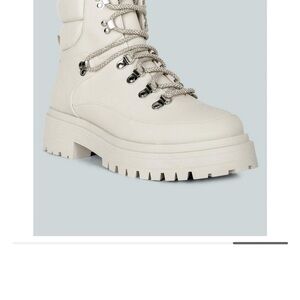 Womens Goliath Lace Up Chunky Biker Boots